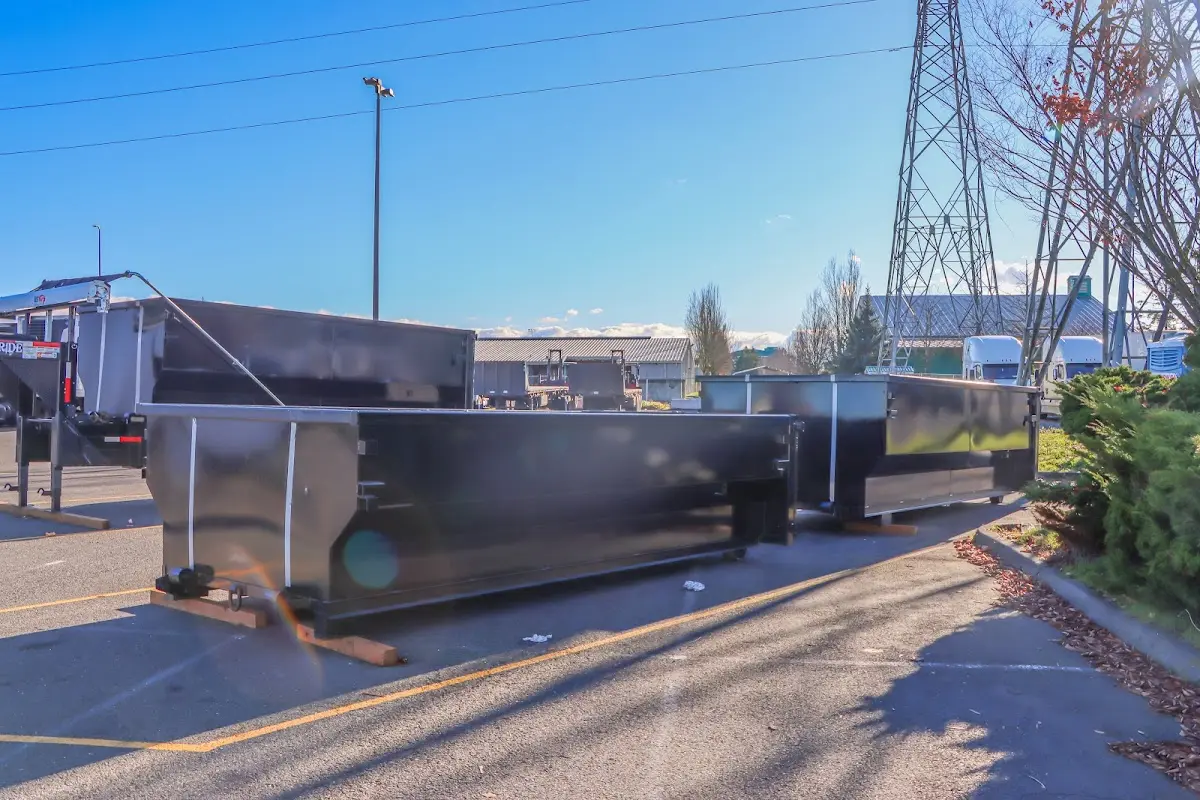 Roll-off dumpster ready for waste disposal at job site for Estate Cleanout Dumpster Rental in Diamond Bar